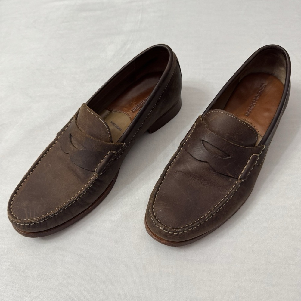 Johnston & Murphy Loafers Mens Left Size 9.5M Right Size 10M Brown Mismatched
